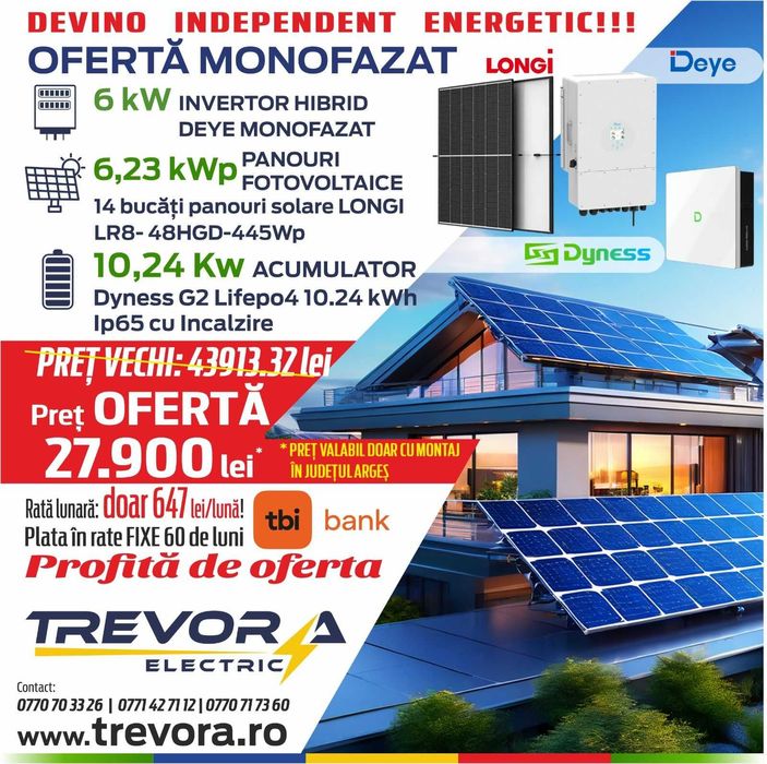 Sistem fotovoltaic complet 6.23Kwp