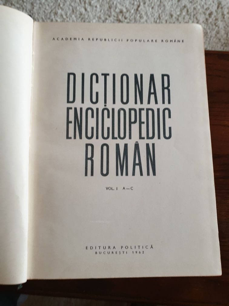 Carti, 4 volume dictionar enciclopedic din anul 1962 Bucuresti