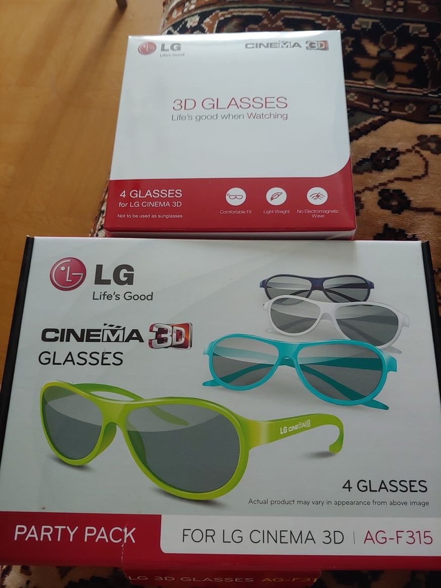 3D очки для просмотра фильмов, в количестве 8 шт