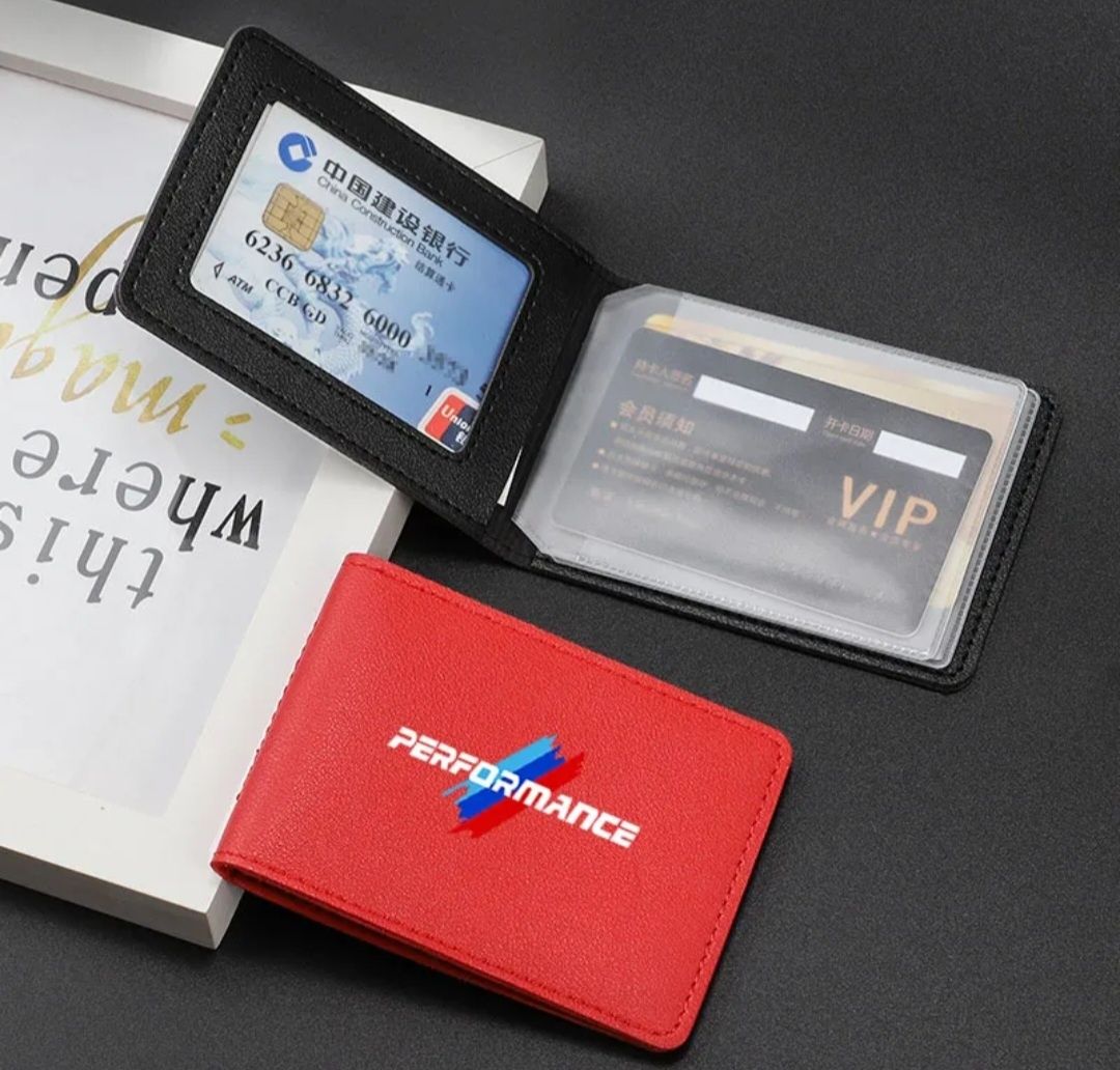 тънко покритие за кредитни карти за шофьорска книжка портфейл бмв bmw