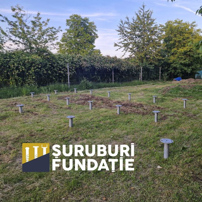 Fundații pe șuruburi pentru terase și pergole, montaj rapid fără săpat