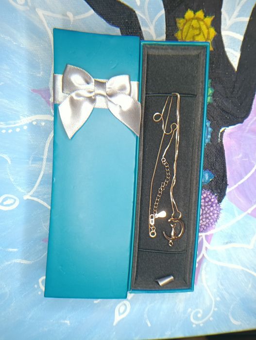 Colier din Argint 925 Placat cu Aur Roz – Pisică pe Semilună, Elegant