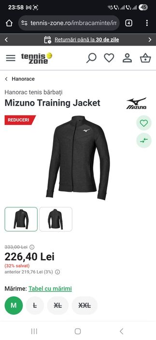 Bluza trening Mizuno L de bărbați
