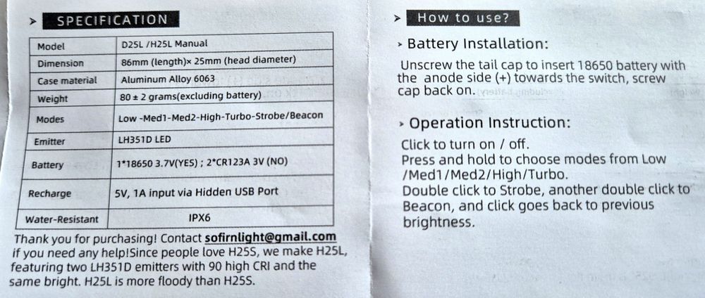 Lanterna frontală Wurkkos H25L 1000lm