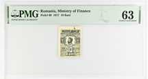 Bancnote gradate PMG 10 bani & 50 bani 1917