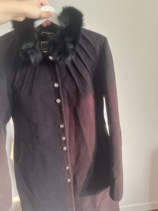 Пальто Драп со стойкой воротником.