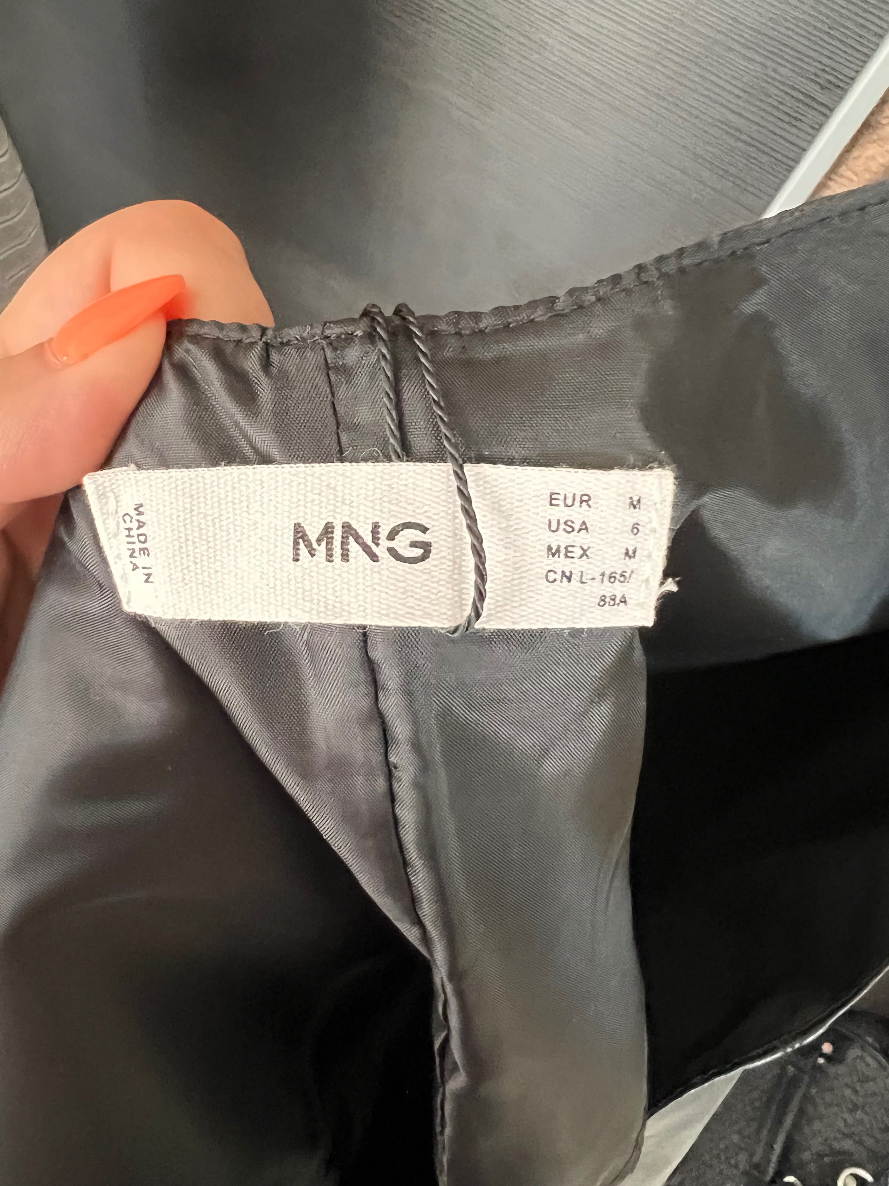 Рокля, естествена кожа на MANGO