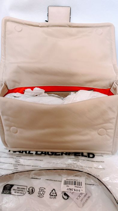 Дамска чанта KARL LAGERFELD 231W3041 Бежов