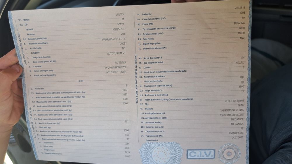 Volvo v50 1,8 benzina