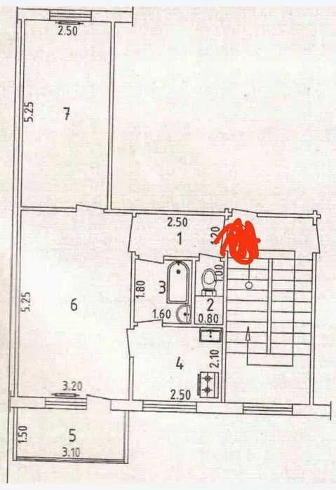 2-комнатная квартира в районе Максима Горького, 47 м², ипотека !