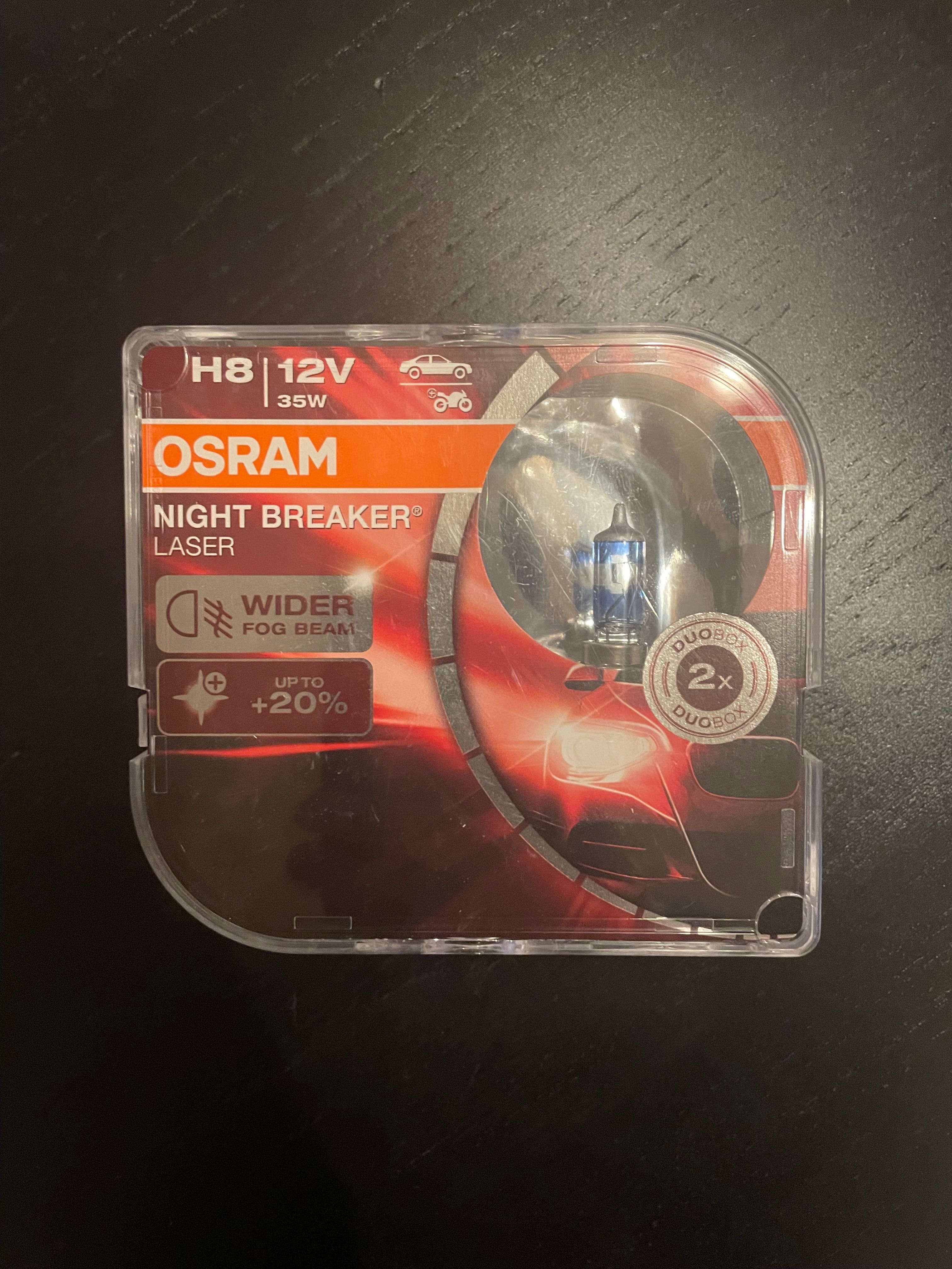 2 бр.Osram H8 Night Breaker Laser +150% халогенни крушки