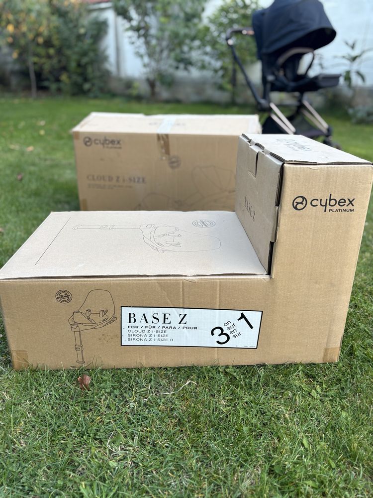 Cybex priam Gold Rose пълен комплект, летен кош и база за кола