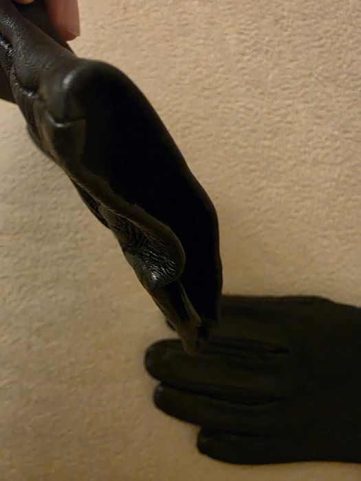 Mănuși piele negre dama