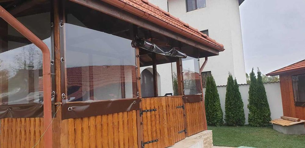 Inchidere terase , foisor , balcon cu Folie Pvc Transparenta 0.8