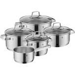 Set 9 piese WMF Belmonte, 16-24cm, 1.5-5.7 Litri, Cromargan, NOU