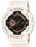 Ceas Sport CASIO G-SHOCK GA-110 WHITE&GOLD-ALB Lucios NOU 2025 !!!