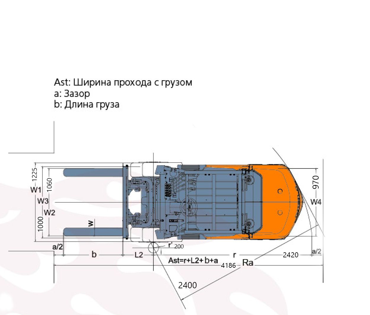 Дизельный вилочный погрузчик(кара) 3т 4.5м CPCD35 ZSM450 в Наличии