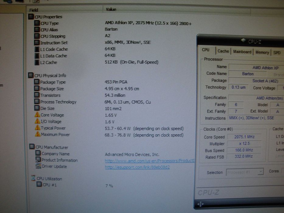Procesor AMD Athlon XP 2800+ 2075 Mhz Barton socket A 462
