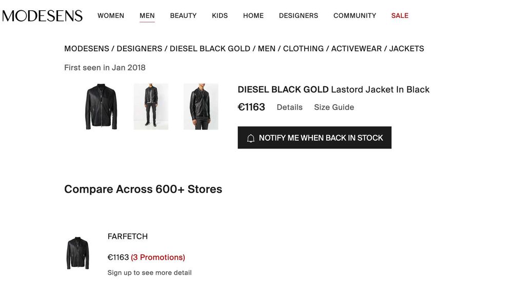 Geaca piele miel Diesel Black Gold