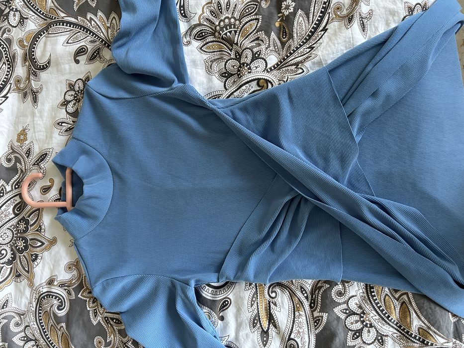 Платье синее повседневное