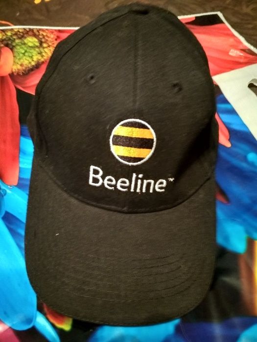 Кепка летняя с логотипом Билайн (Beeline)черная, размер устанавливаетс