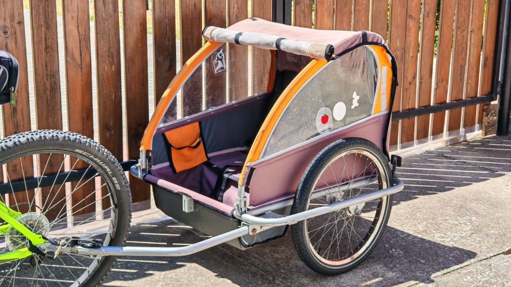 Remorca bicicleta copii