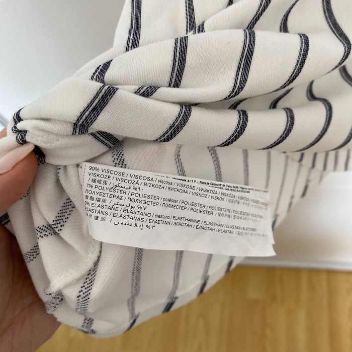 Maieu de dama in dungi alb cu negru MANGO marimea L