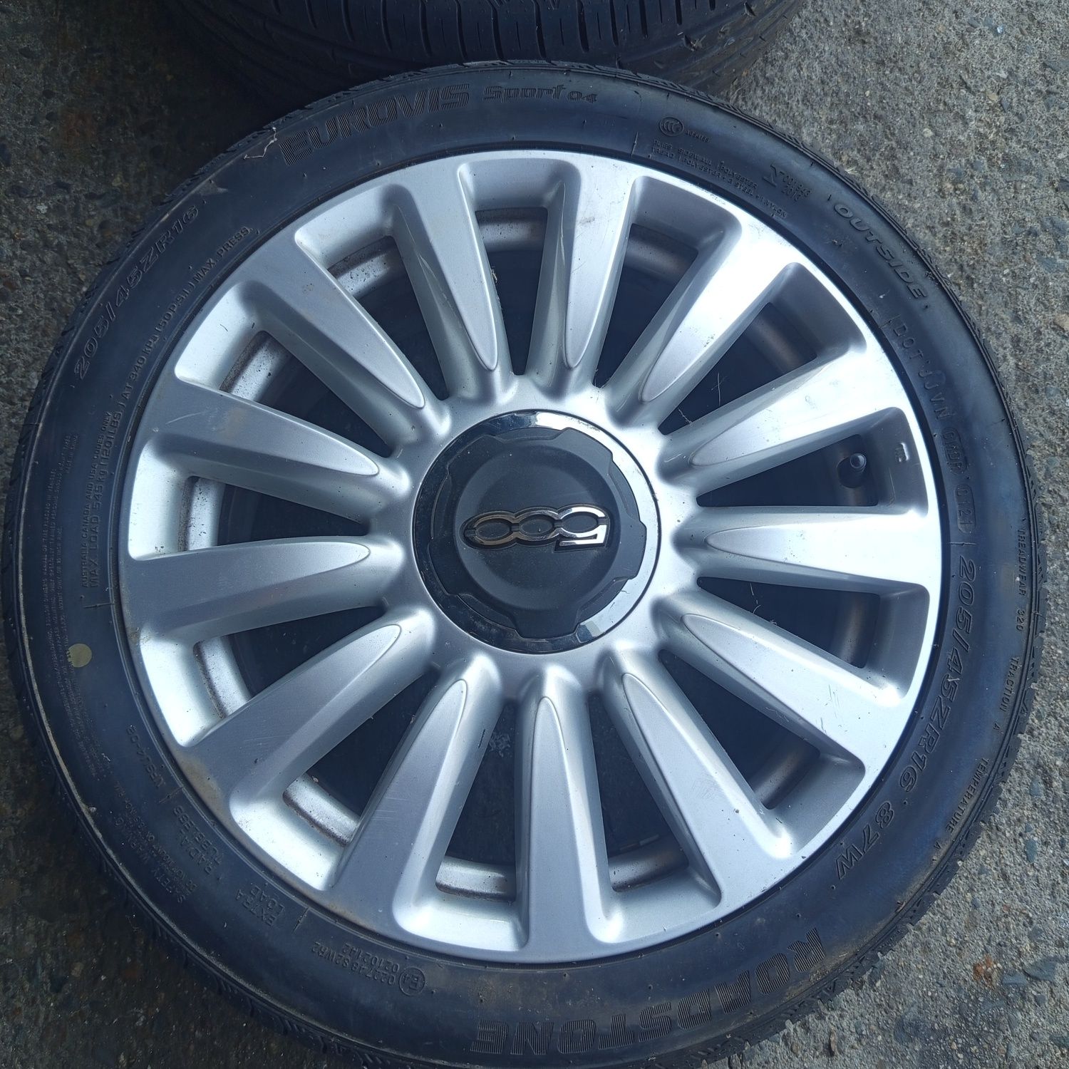 Джанти за Фиат 500 2014 год  style 13 SPOKE 16 цола