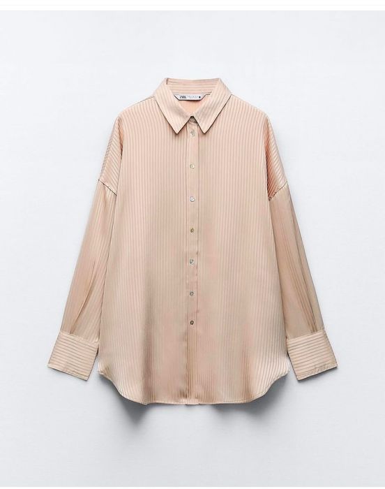 Camasa satinata nude Zara marime S M L XL nou