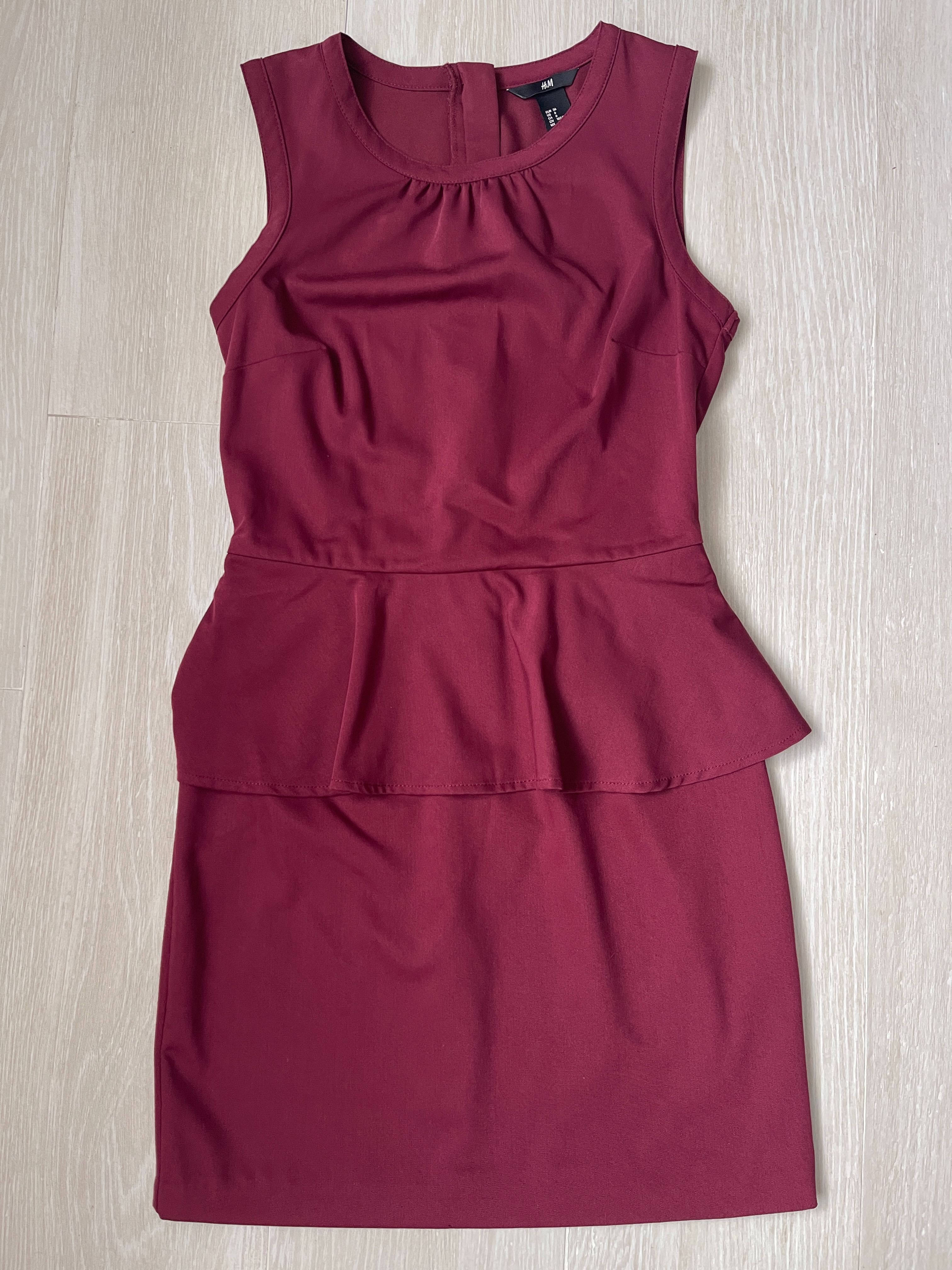 Rochie dama office H&M/ marime 36/ burgundy