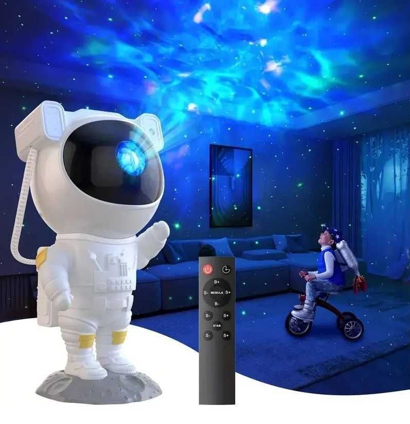 Astronaut proiector LED si laser cu proiectie stele,RGB, telecomanda