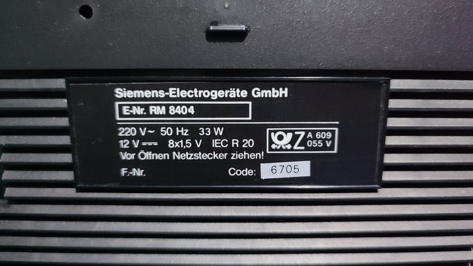 SIEMENS RM 840 radio dublu Cassette portabil