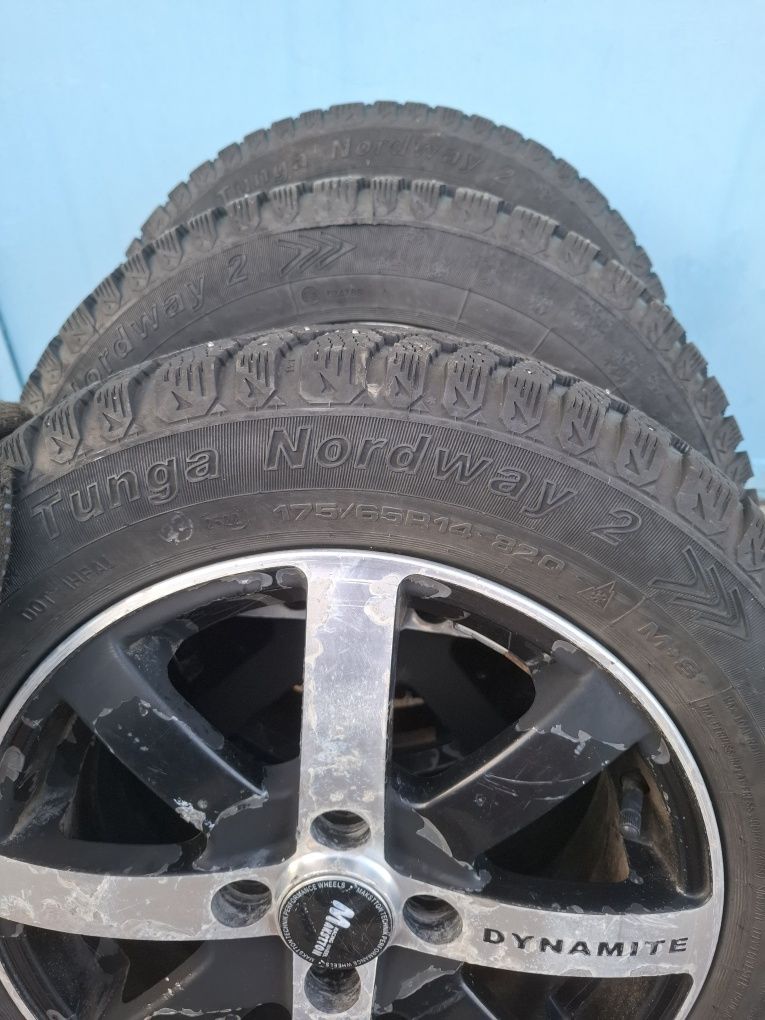 Шины R14 Зима Шипы Комплект в Сборе Диски R14 Разболтовка 4×98