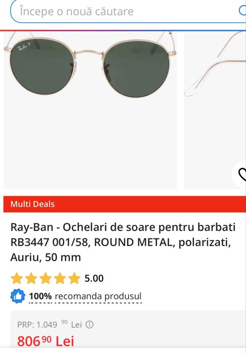 Ochelari de soare Ray-Ban originali