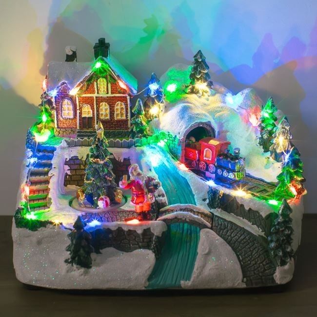 Музикална коледна сцена с музика и движение