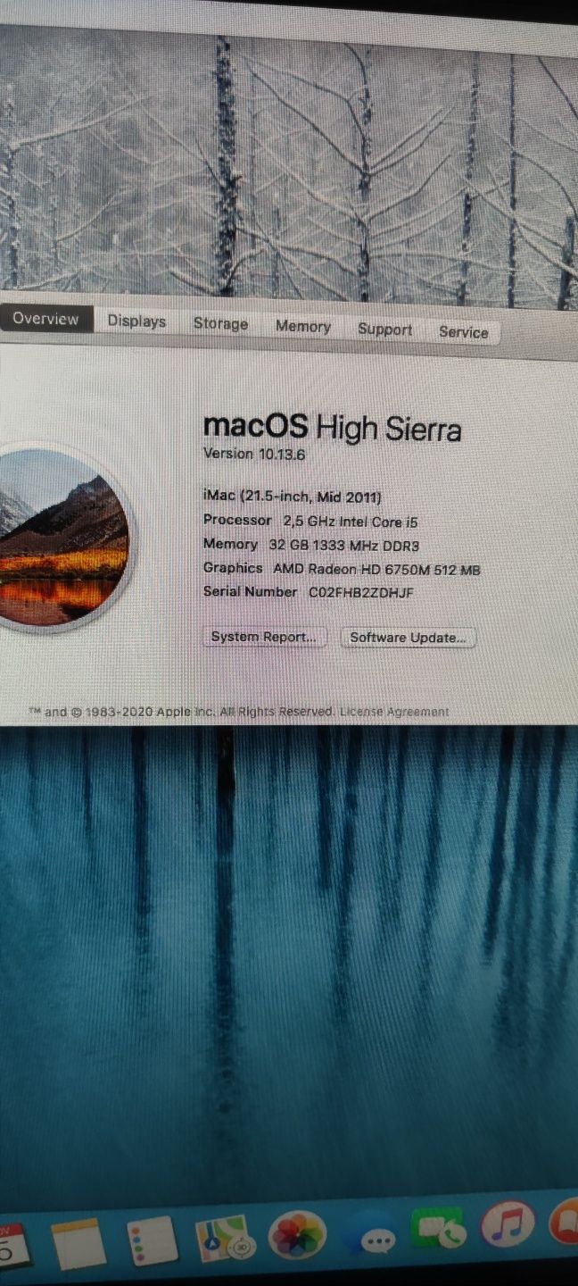 iMac 21.5 inch 2.5mhz 32gb RAM