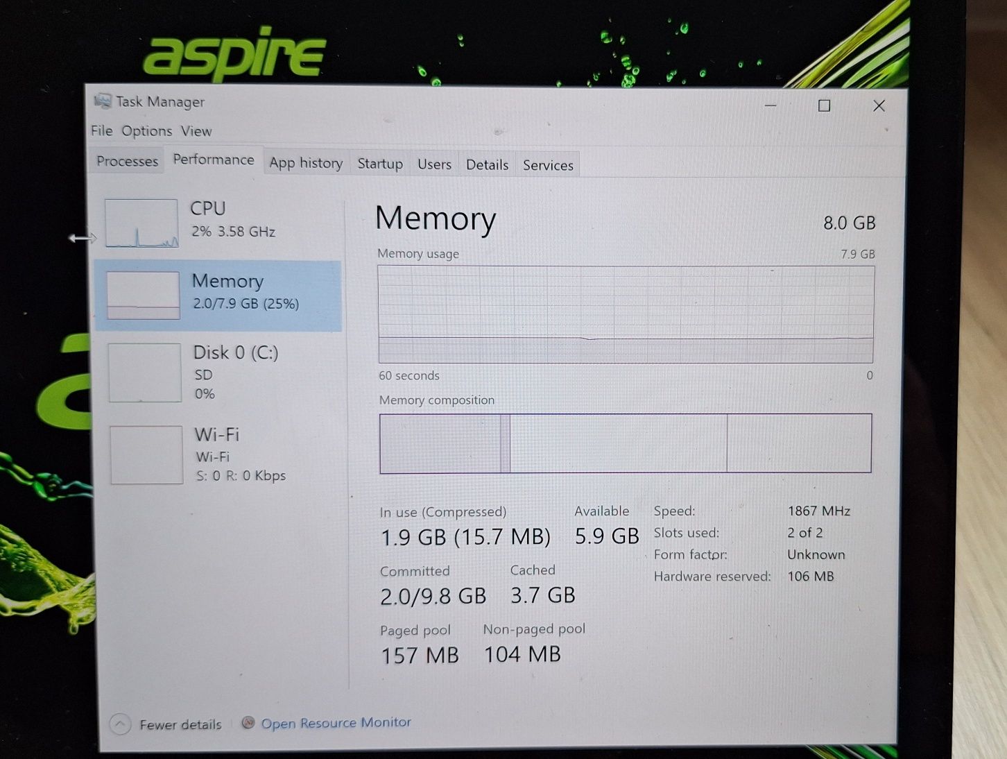 13.5' Touchscreen IPS Acer Spin 13 Intel Core i5-8350u/8GB/64GB SSD
