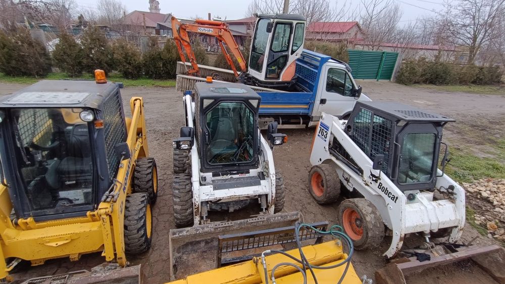 Buldoexcavator, mini excavator, foreza pamant,bobcat de inchiriat
