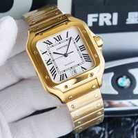 Aвтоматичен мъжки часовник Cartier Santos de Cartier Gold