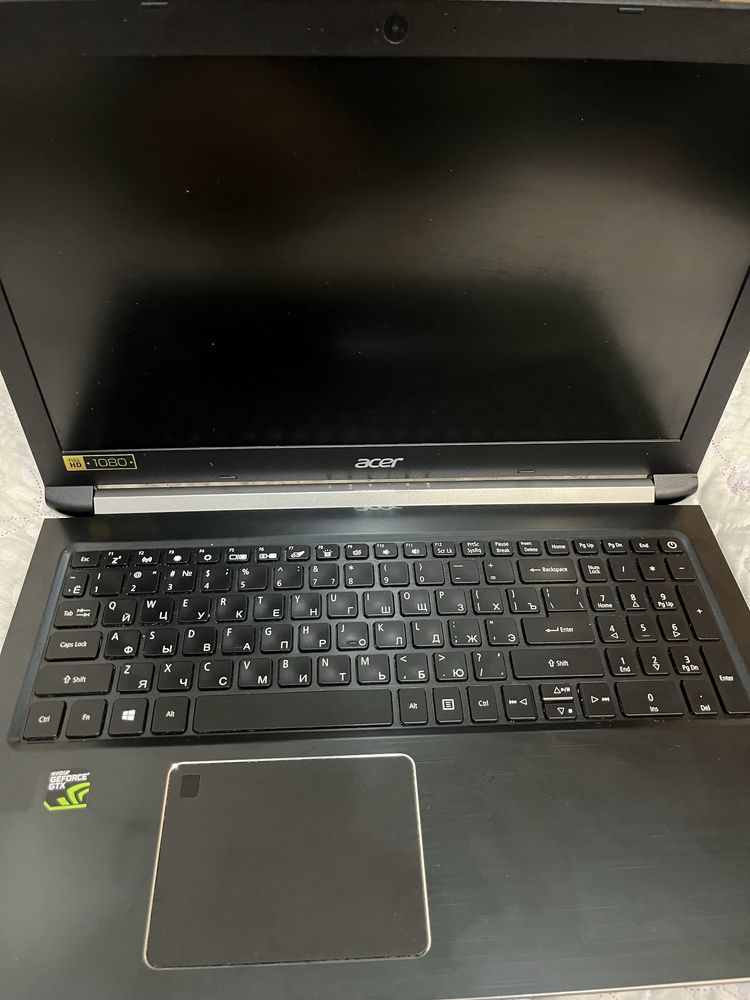 Ноутбук acer aspire 7 gtx1050ti, intel i5, 24гб озу