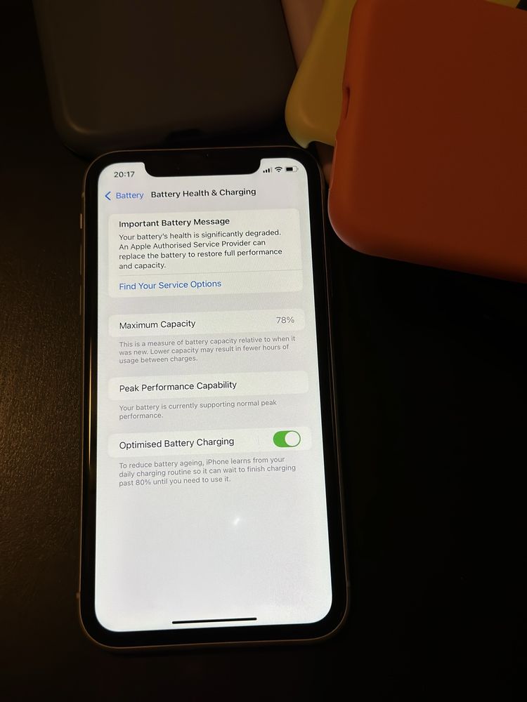 iPhone xr 64 gb,78% battery capacity