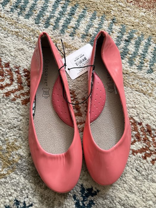 Balerini lac roz Goldtoe noi cu eticheta masura 37