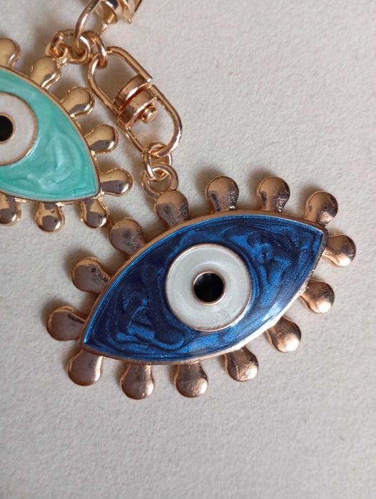 Ключодържател за чанта и ключове. Parfois. Очи. Нов.