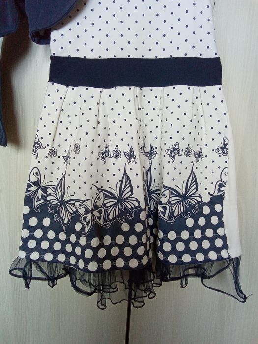 Зимна  детска рокличка със болеро размер 104