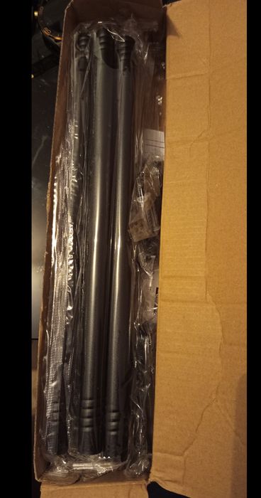 Suport perdeale neagru nou 58,42 - 220,98 cm