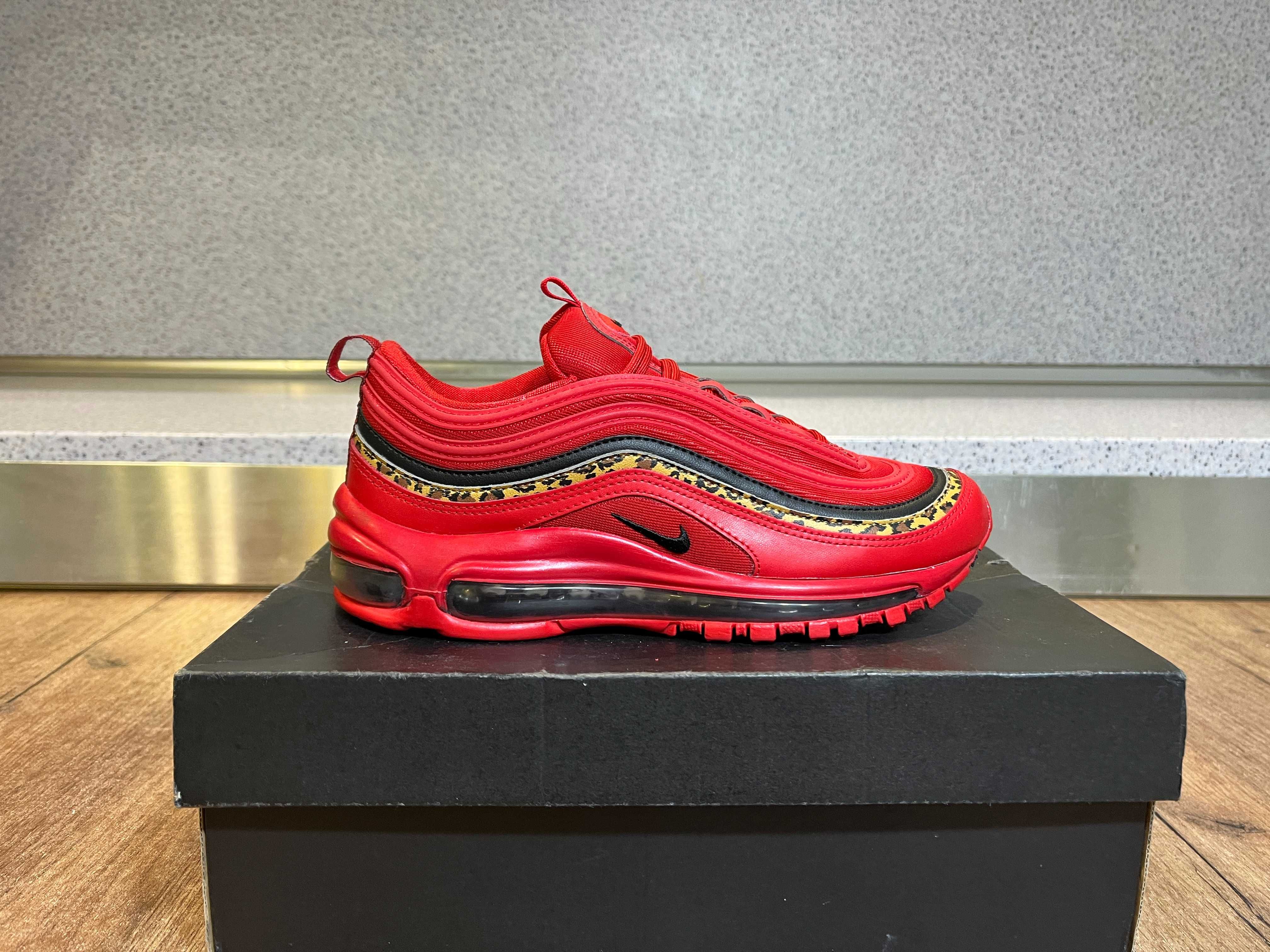 ОРИГИНАЛНИ *** Nike Air Max 97 Premium " Leopard Pack " Red Black