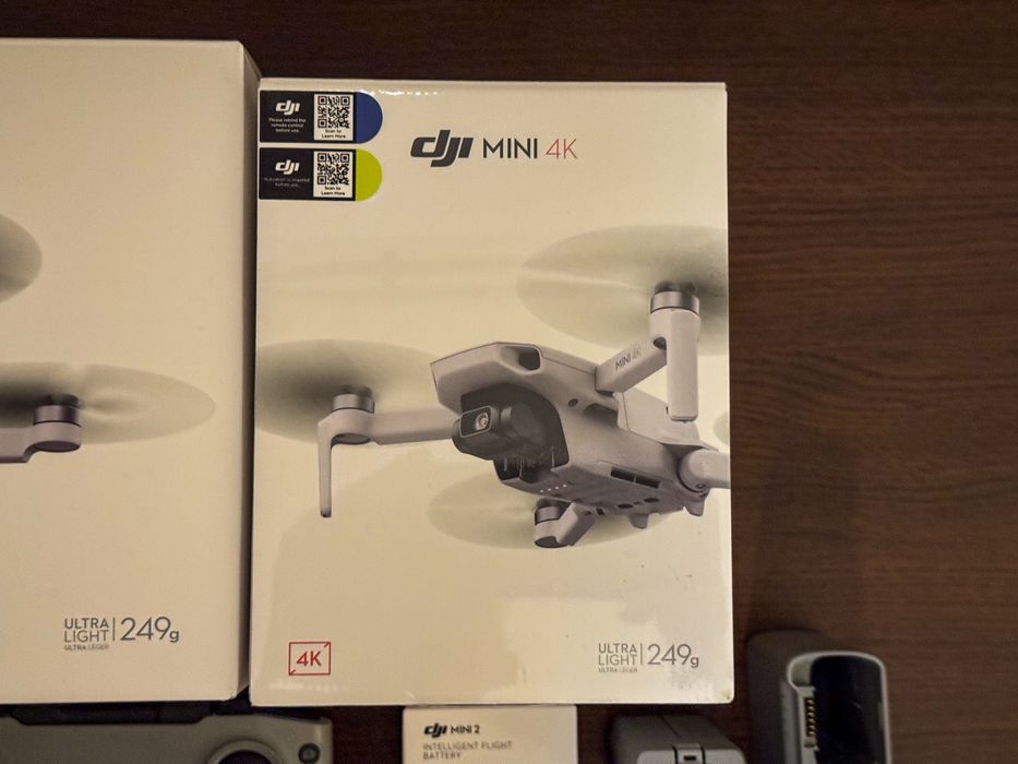 Продавам дрон DJI Mini 4K – чисто нов + Fly More Combo-малко използван
