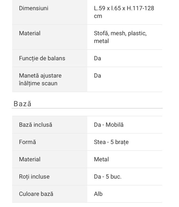 Scaun birou mobexpert