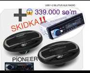 Skidka Pioneer 2ta qovun kalonka magnitafon birga mafon blutus usb aux