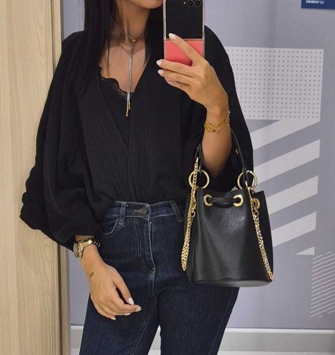 Чанта от естествена кожа Answear lab